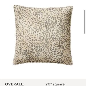 DECOR Pottery Barn Pillow Covers, set of (2), cheetah print 20” neutral